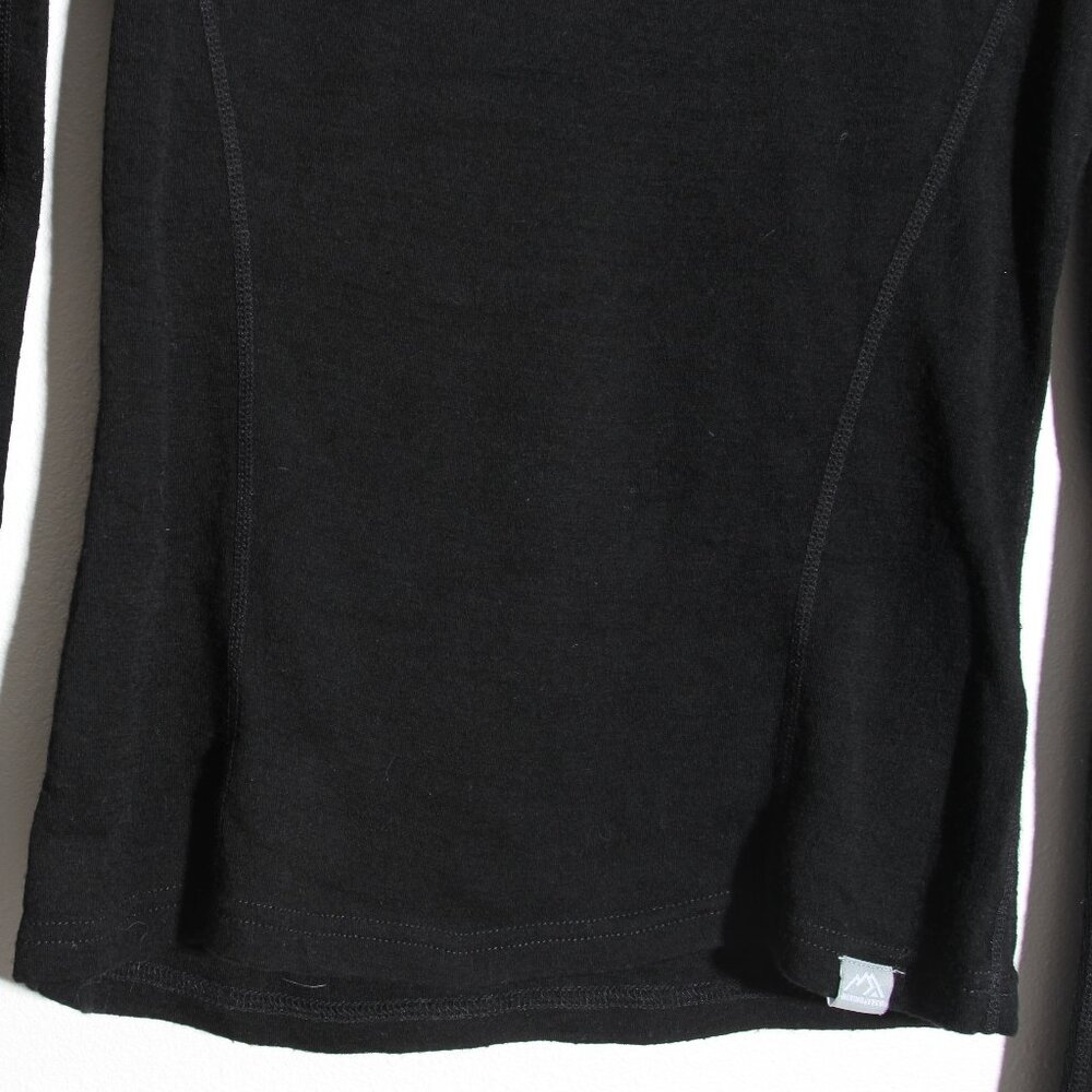 Merino Tech Women's 100% Superfine Merino Wool Long Sleeve 250 Top Black Size XS - Picture 5 of 13